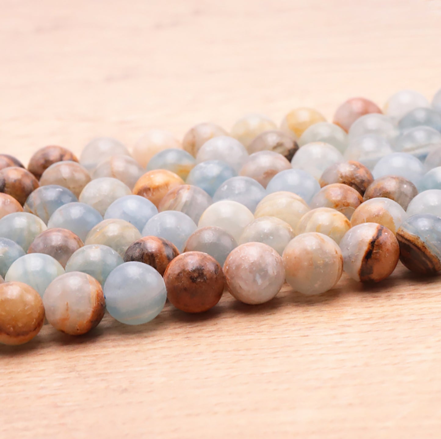 Perle Calcite Blu e Marrone