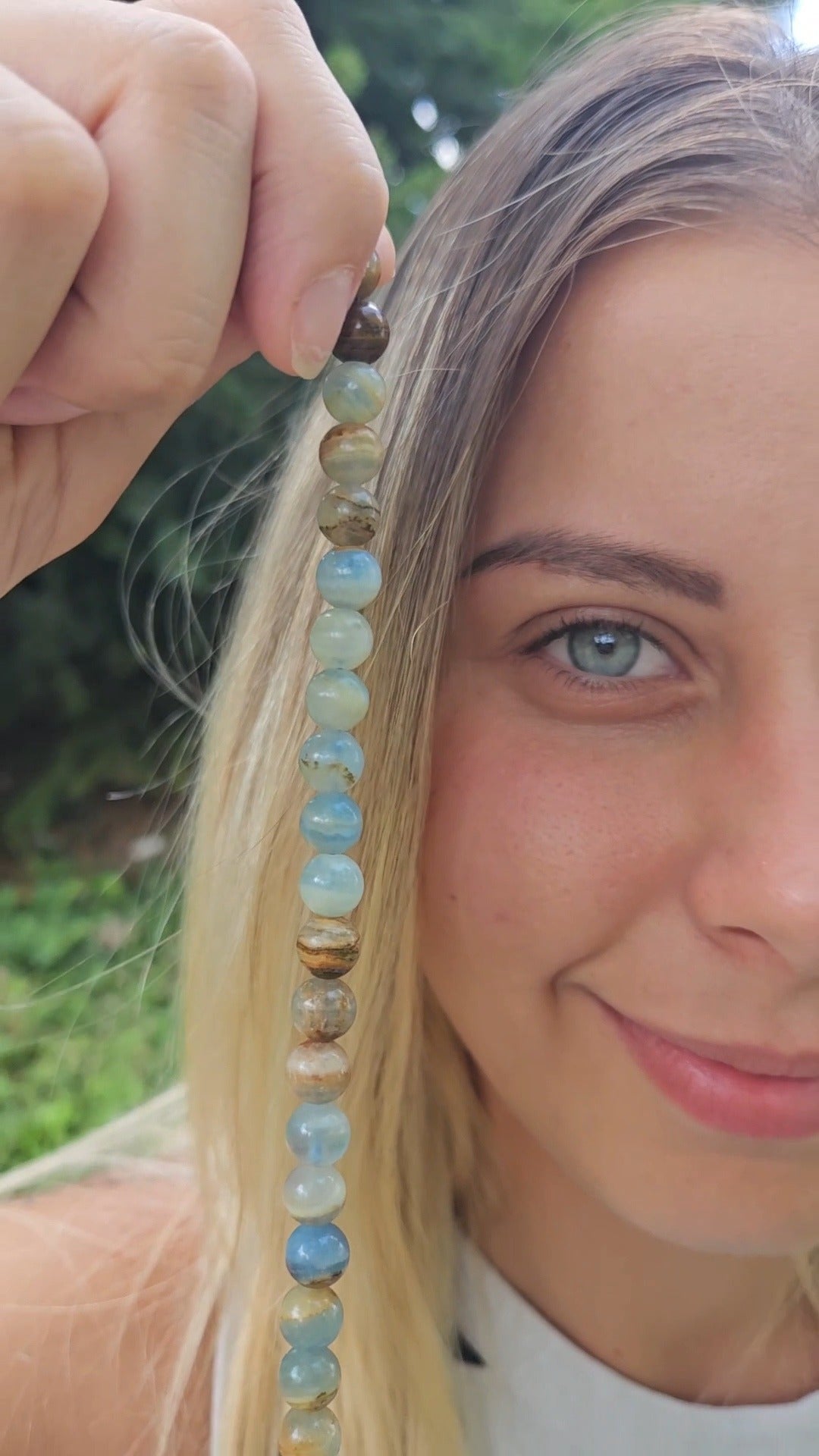 Perle Calcite Blu e Marrone